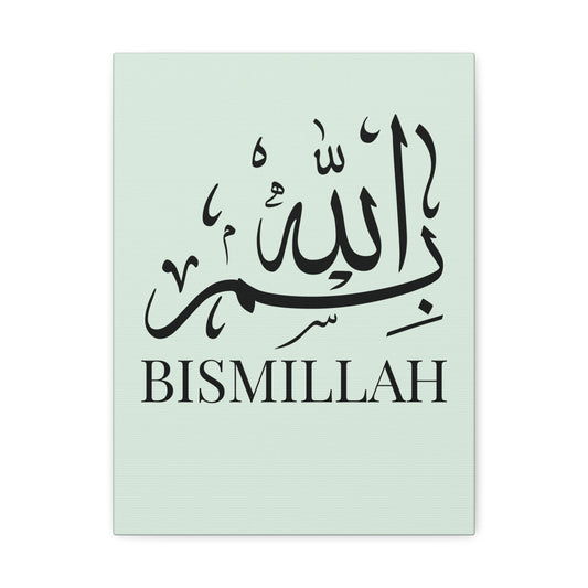 Toile Murale Bismillah - Edition Vert Pastel