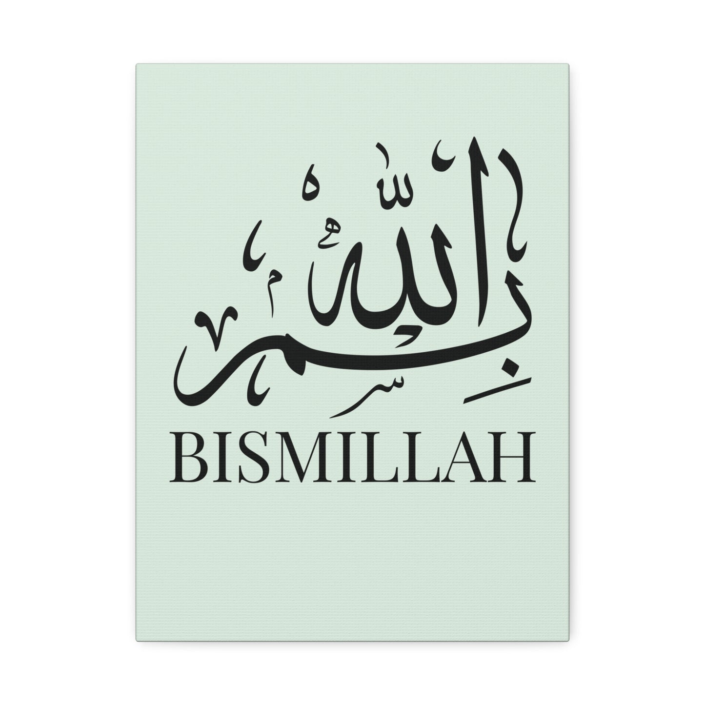 Toile Murale Bismillah - Edition Vert Pastel