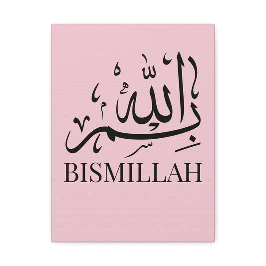 Toile Murale Bismillah - Edition Rose Pastel