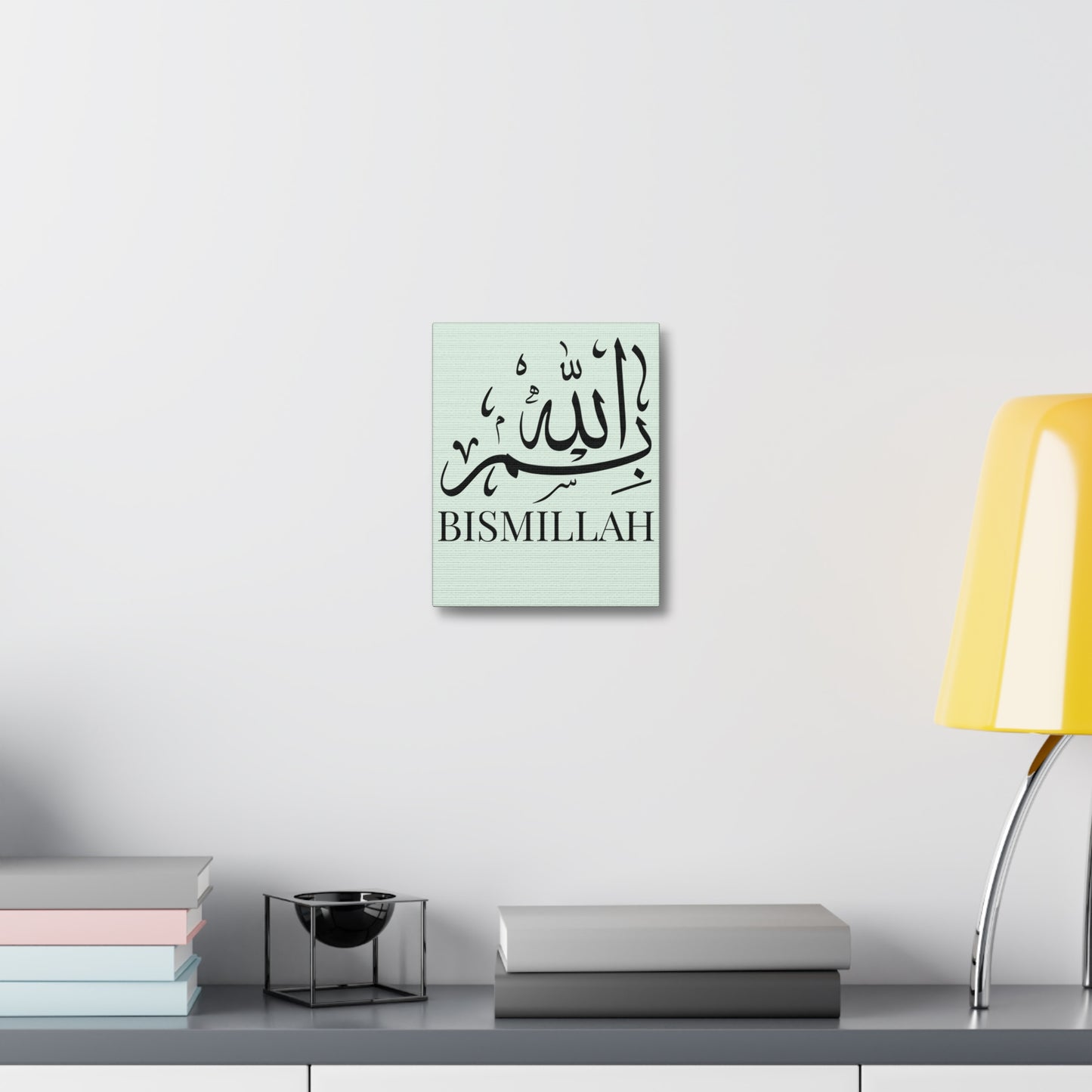Toile Murale Bismillah - Edition Vert Pastel