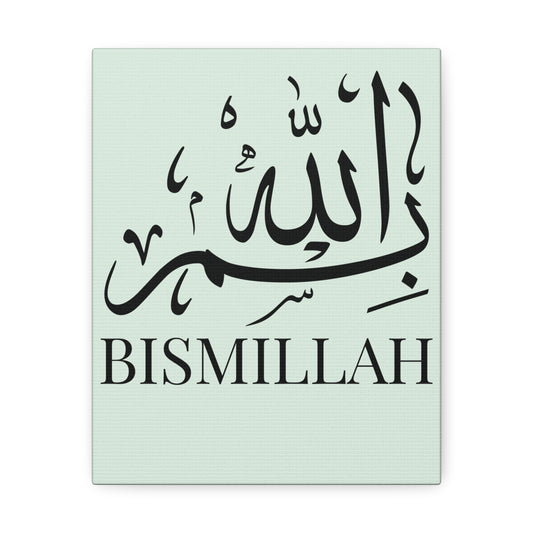 Toile Murale Bismillah - Edition Vert Pastel