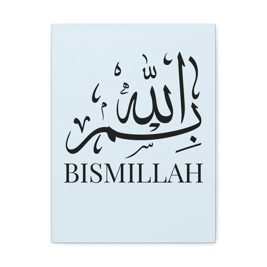 Toile Murale Bismillah - Edition Bleu Pastel